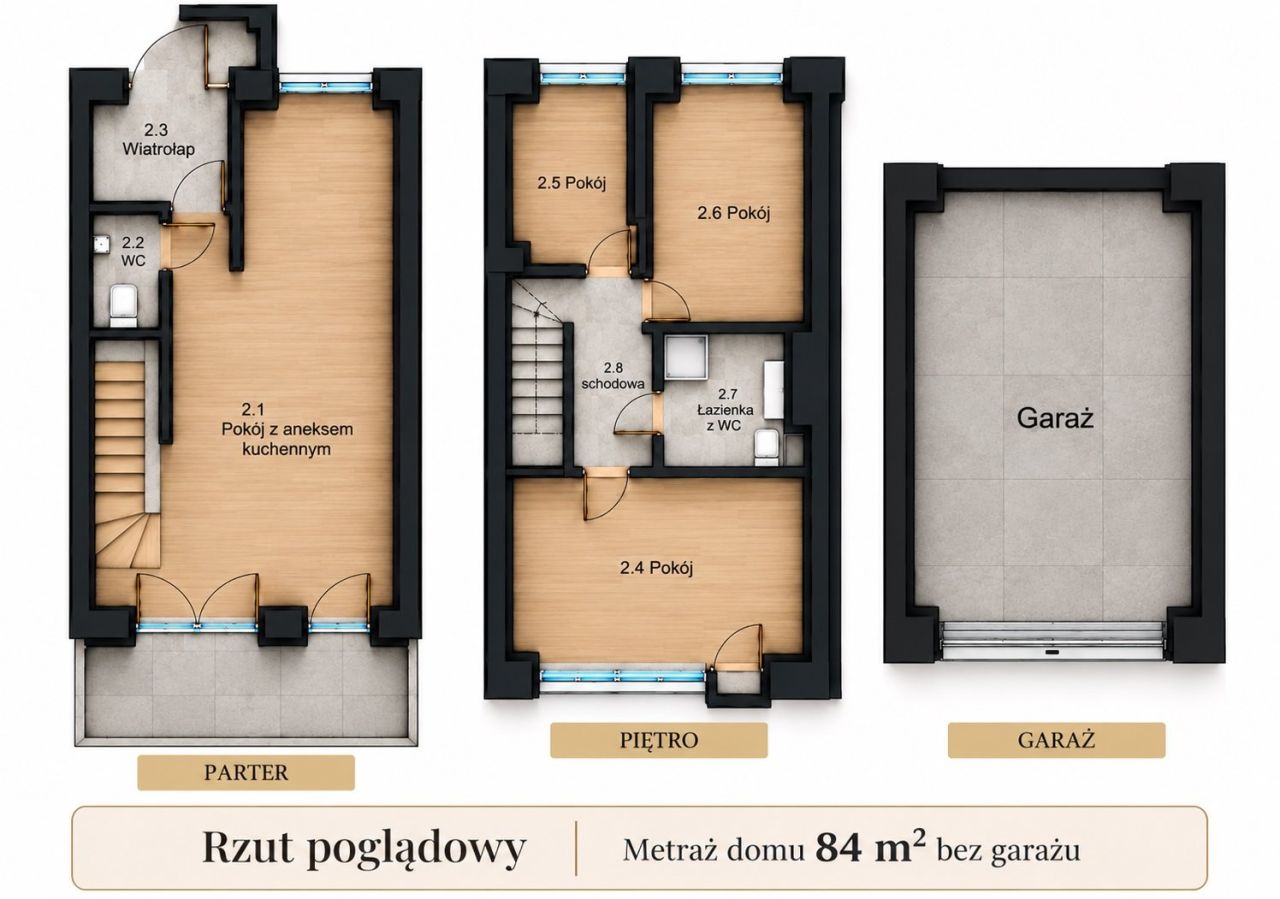 dom szeregowy, 4 pokoje Bydgoszcz Miedzyń. Zdjęcie 12