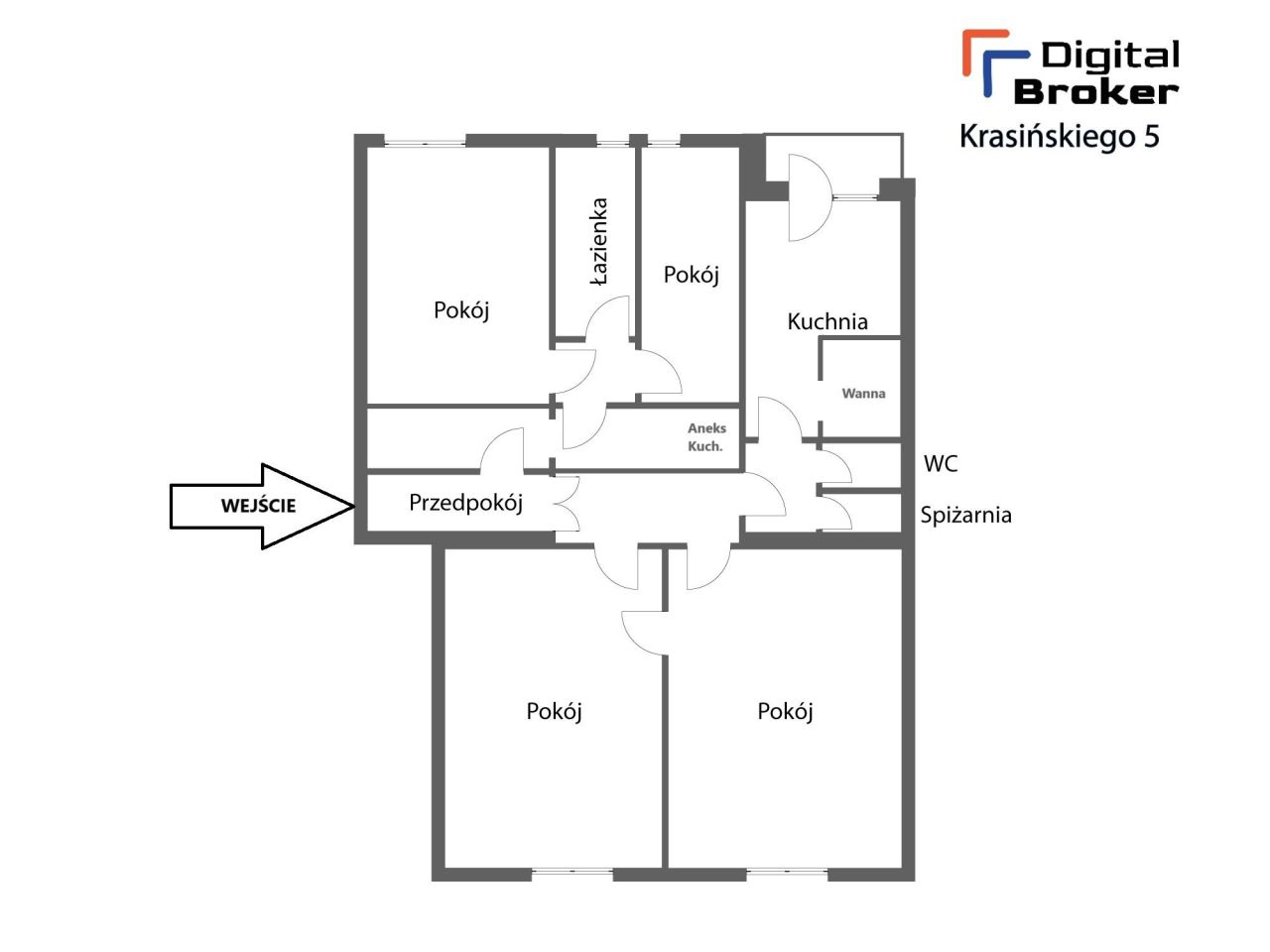 Mieszkanie 4-pokojowe Kraków Stare Miasto, al. Zygmunta Krasińskiego. Zdjęcie 22