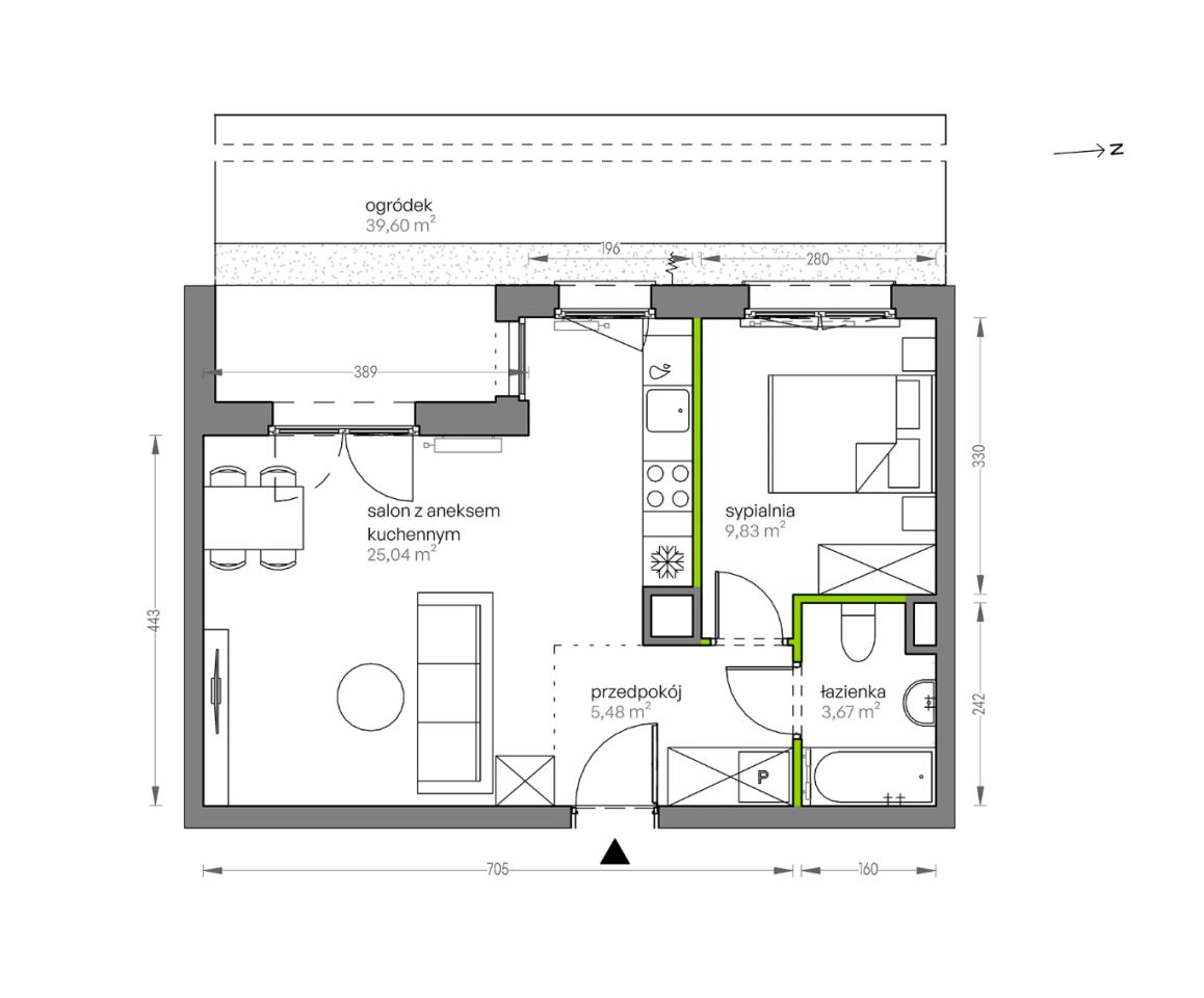 Mieszkanie 2-pokojowe Kraków Płaszów, ul. Myśliwska. Zdjęcie 25