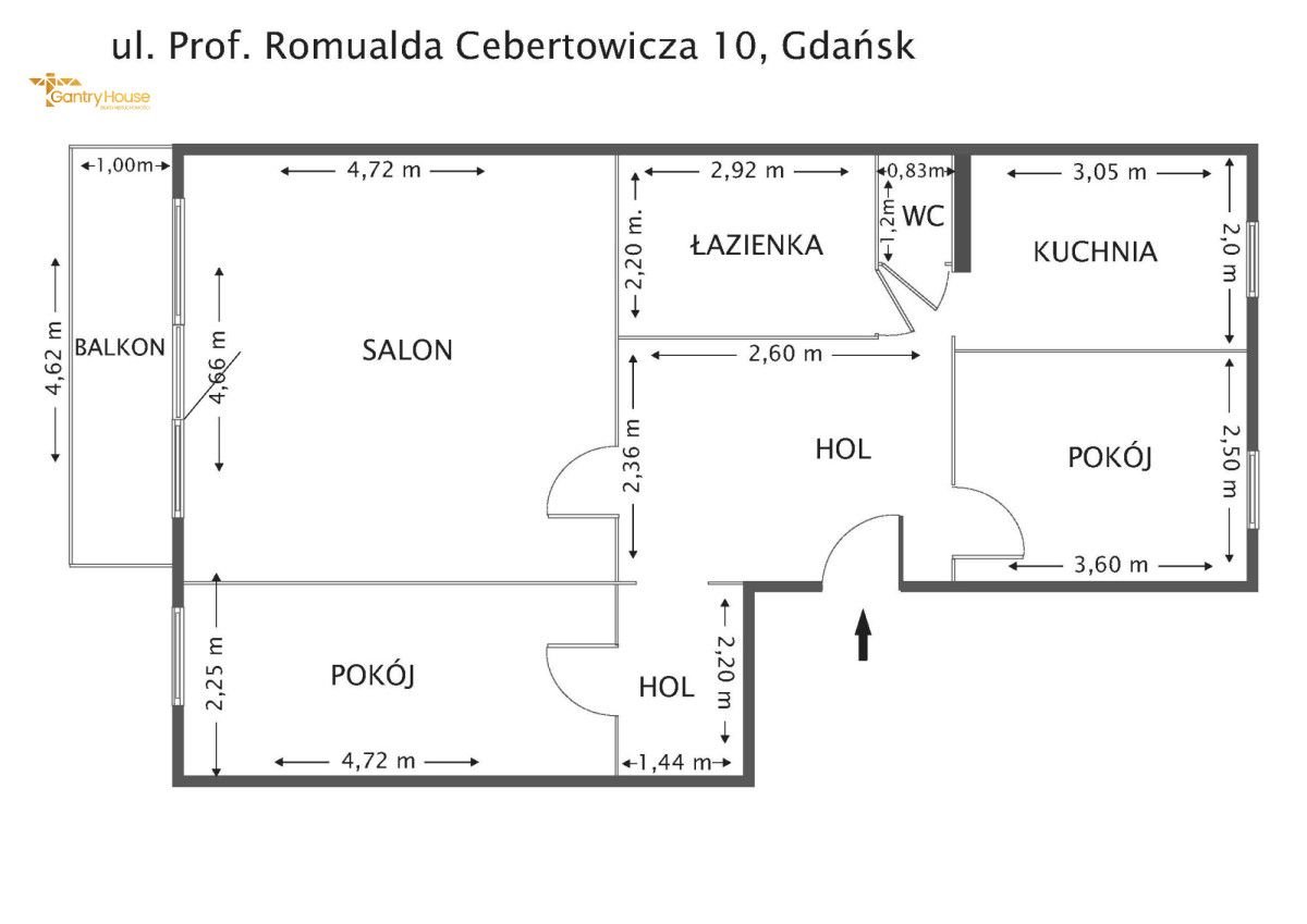 Mieszkanie 3-pokojowe Gdańsk Chełm, ul. prof. Romualda Cebertowicza. Zdjęcie 14