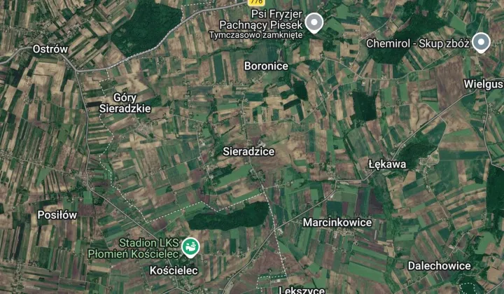 Działka rolna Sieradzice