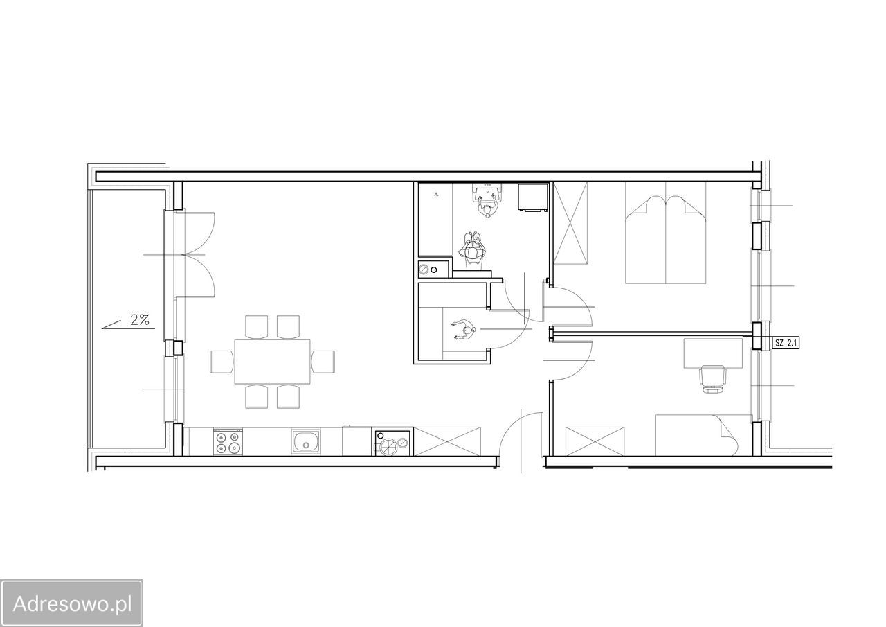 Mieszkanie 3-pokojowe Wrocław Krzyki, ul. Skarbowców. Zdjęcie 12