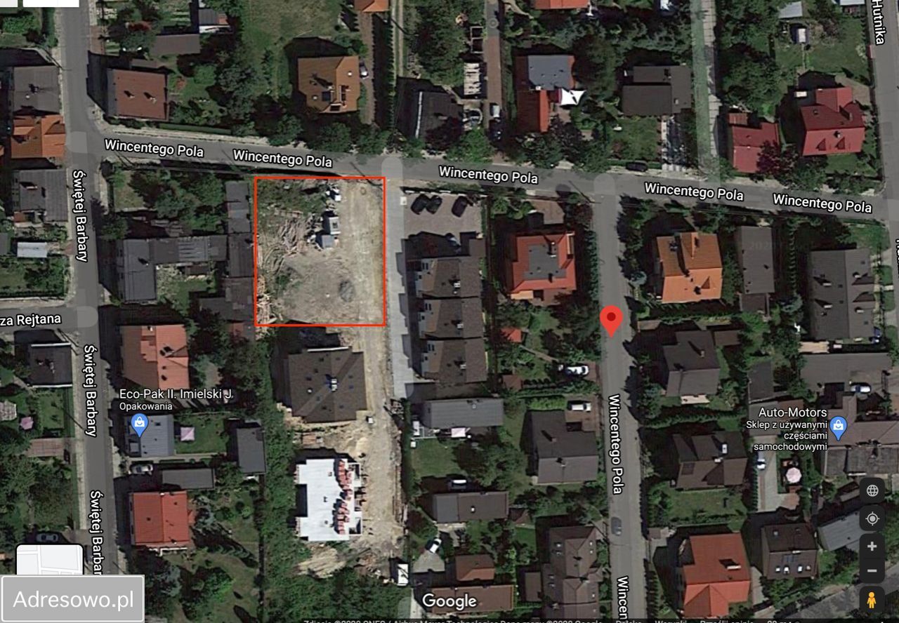 Działka budowlana Dąbrowa Górnicza Centrum, ul. Wincentego Pola
