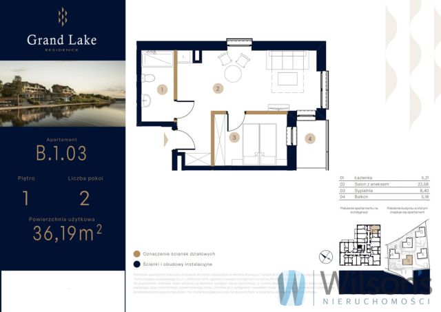 Mieszkanie 2-pokojowe Mikołajki, ul. Michała Kajki. Zdjęcie 9