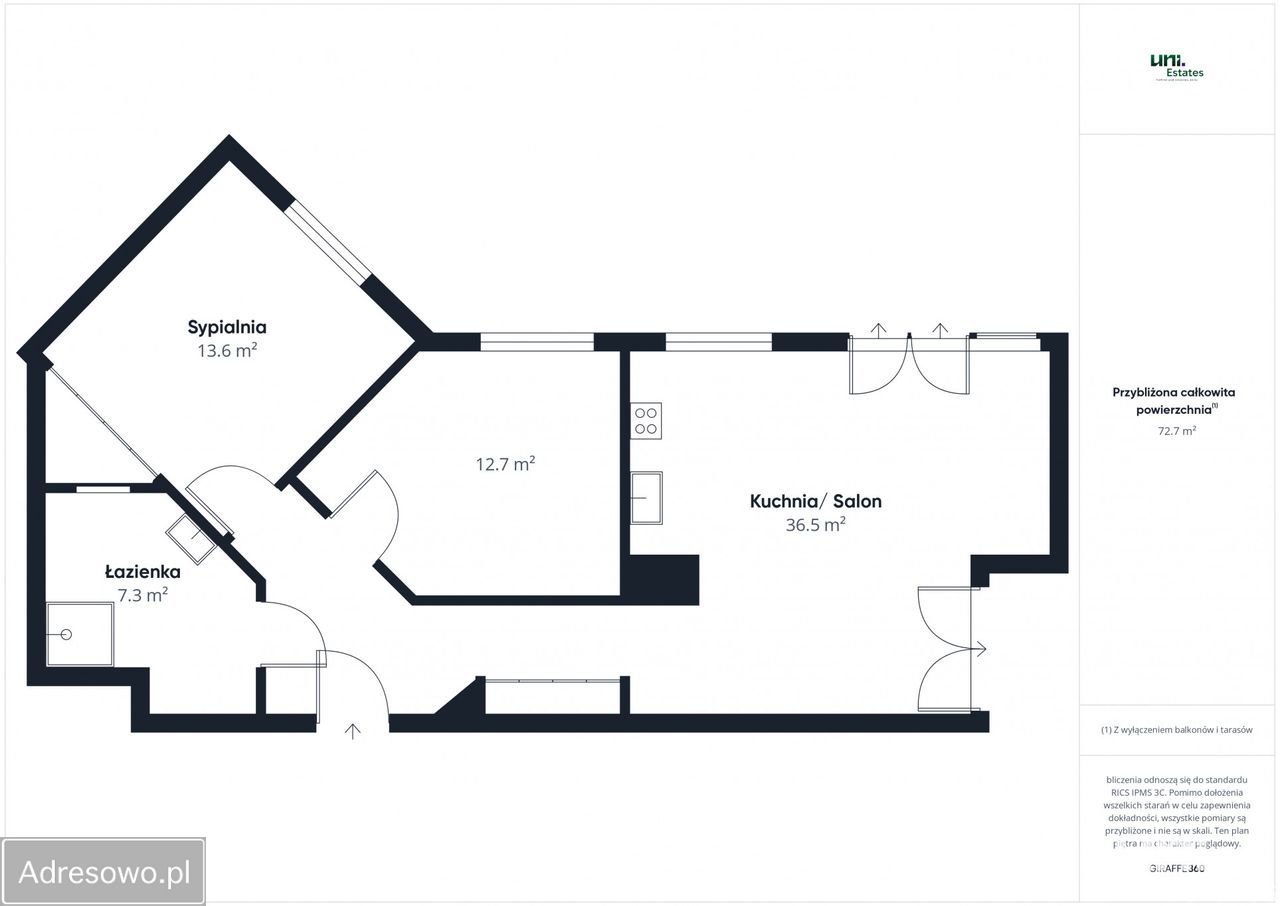 Mieszkanie 3-pokojowe Warszawa Bemowo, ul. Narwik. Zdjęcie 8