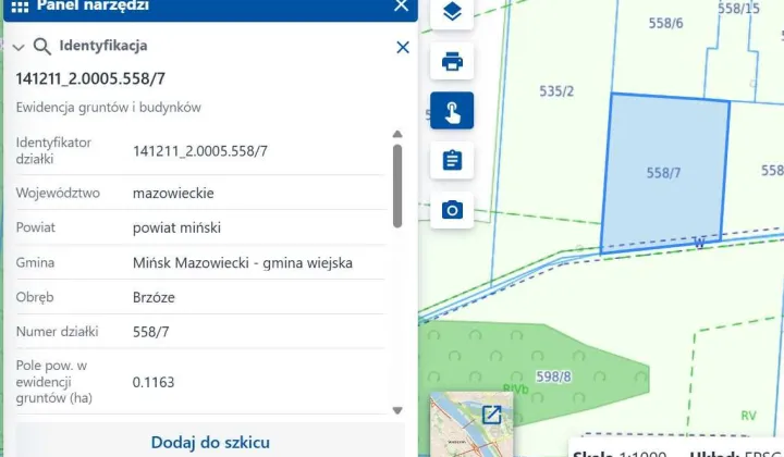 Działka budowlana Brzóze, ul. Ogrodowa