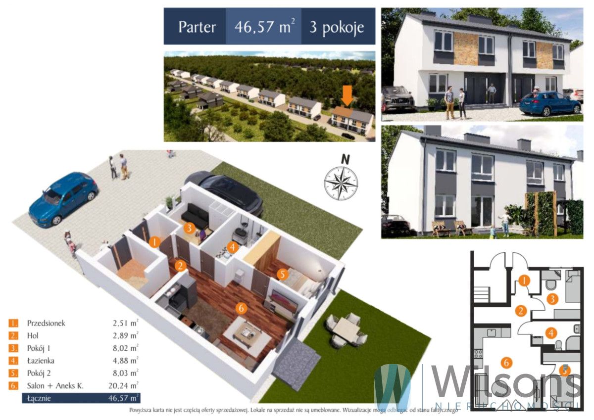 Mieszkanie 3-pokojowe Ciemne, ul. Marszałka Józefa Piłsudskiego. Zdjęcie 2