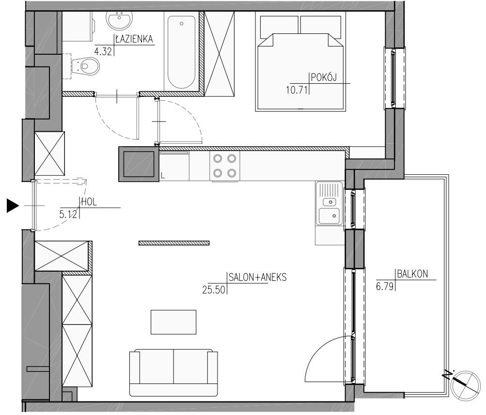 Mieszkanie 2-pokojowe Warszawa Ursus, ul. Kompanii AK "Goplana". Zdjęcie 18