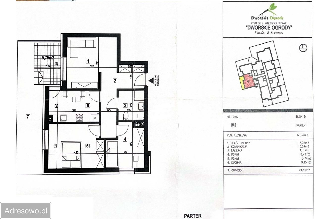 Mieszkanie 3-pokojowe Rzeszów Przybyszówka, ul. Dworskie Ogrody. Zdjęcie 12