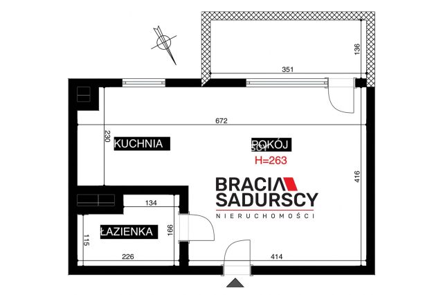 Mieszkanie 1-pokojowe Kraków Grzegórzki, al. Ignacego Daszyńskiego. Zdjęcie 3