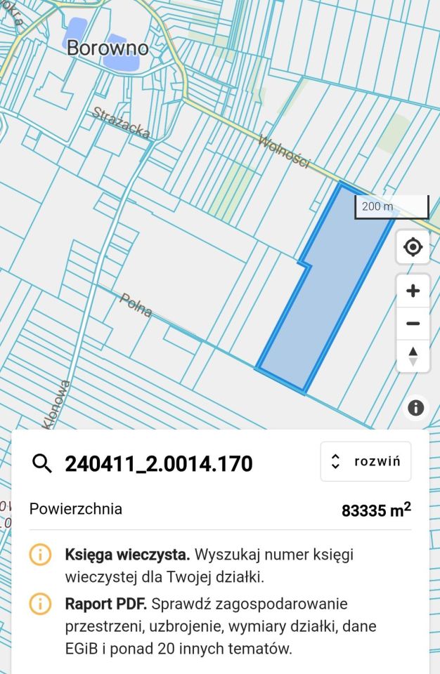 Działka rolna Borowno Borowno-Kolonia, ul. Wolności. Zdjęcie 2