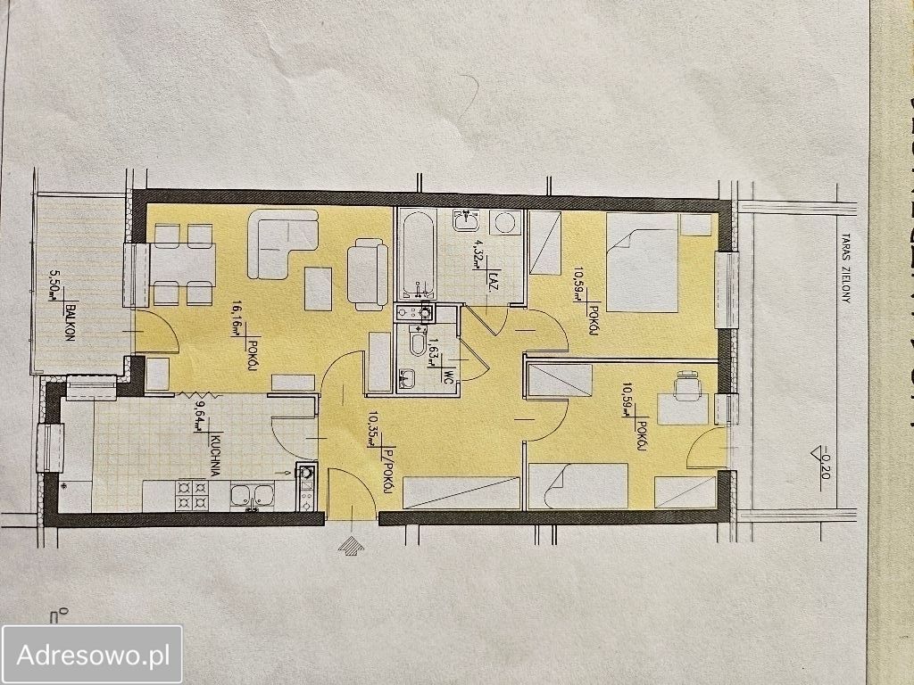 Mieszkanie 3-pokojowe Lublin Wrotków, ul. Antoniego Słomkowskiego. Zdjęcie 17