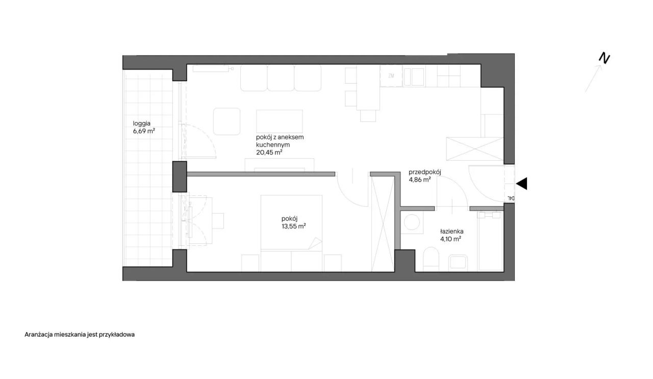 Mieszkanie 2-pokojowe Kraków Bieżanów, ul. Henryka i Karola Czeczów. Zdjęcie 7