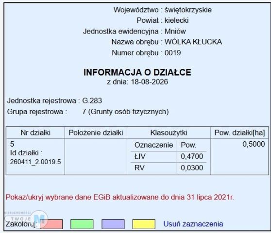 Działka rolna Wólka Kłucka. Zdjęcie 2