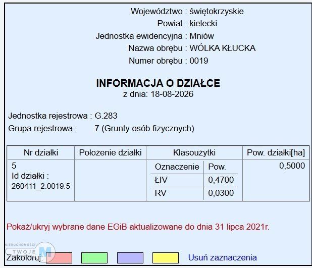 Działka rolna Wólka Kłucka. Zdjęcie 2