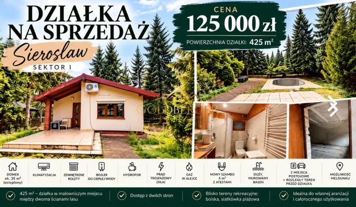 Działka rekreacyjna Sierosław