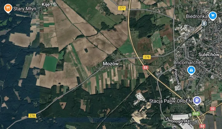 Działka inwestycyjna Mozów