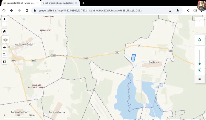 Działka rekreacyjna Bachury