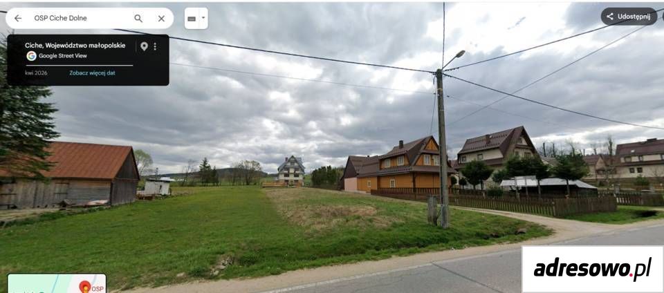 Działka budowlana Małe Ciche. Zdjęcie 1