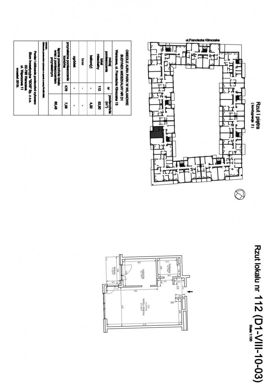 Mieszkanie 2-pokojowe Warszawa Wilanów, ul. Franciszka Klimczaka. Zdjęcie 9