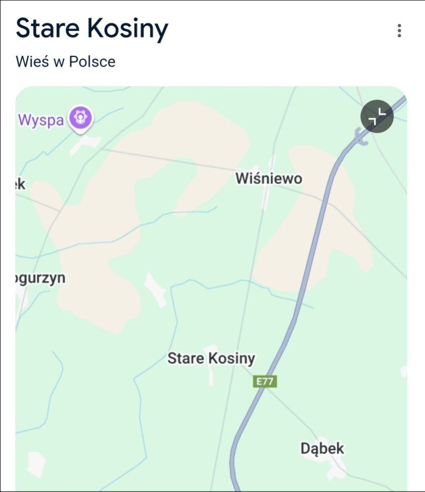 Działka rolna Stare Kosiny
