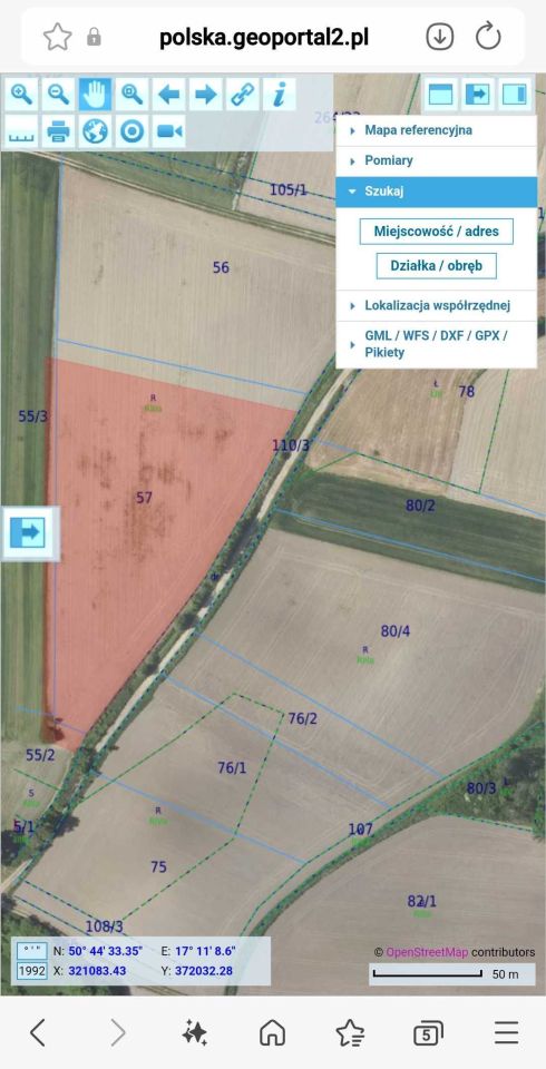 Działka rolna Żeleźnik