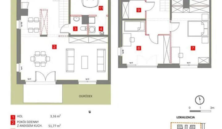 dom szeregowy, 4 pokoje Kąty Wrocławskie