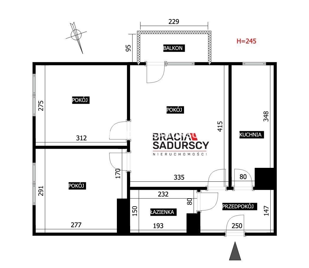 Mieszkanie 3-pokojowe Kraków Nowa Huta, os. Krakowiaków. Zdjęcie 24