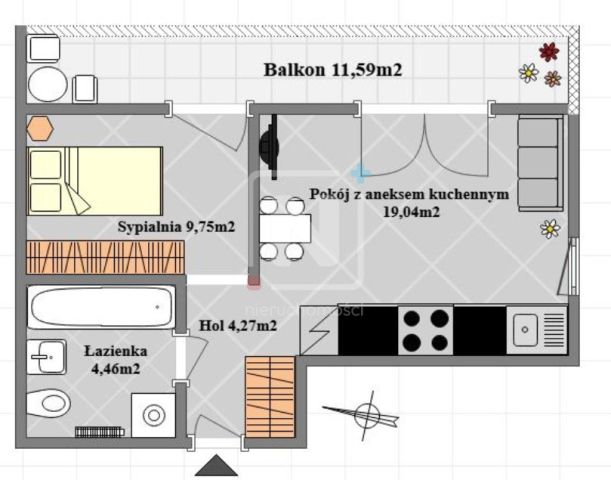 Mieszkanie 2-pokojowe Warszawa Białołęka, ul. Claudia Monteverdiego. Zdjęcie 11