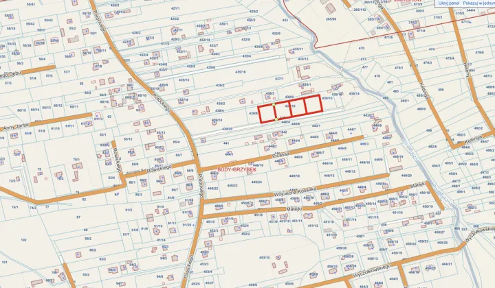 Działka budowlana Budy-Grzybek, ul. Potockiego