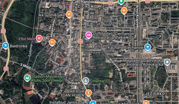 Działka budowlana Ciechanów Centrum, ul. Nowozagumienna