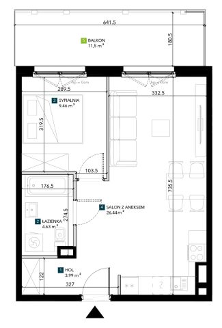 Mieszkanie 2-pokojowe Wrocław Krzyki, ul. Świeradowska. Zdjęcie 5