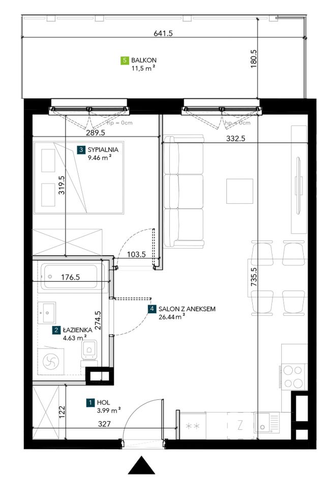Mieszkanie 2-pokojowe Wrocław Krzyki, ul. Świeradowska. Zdjęcie 5