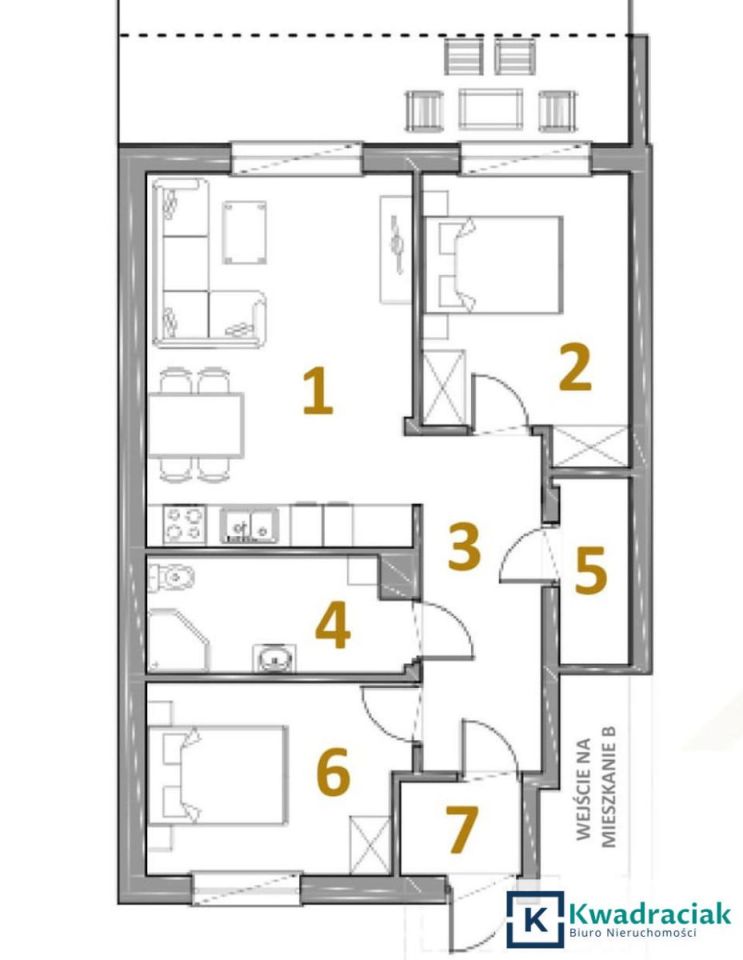 Mieszkanie 3-pokojowe Lesko Wola Postołowa, ul. Wolańska. Zdjęcie 18