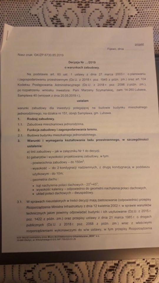 Działka budowlana Sampława. Zdjęcie 3