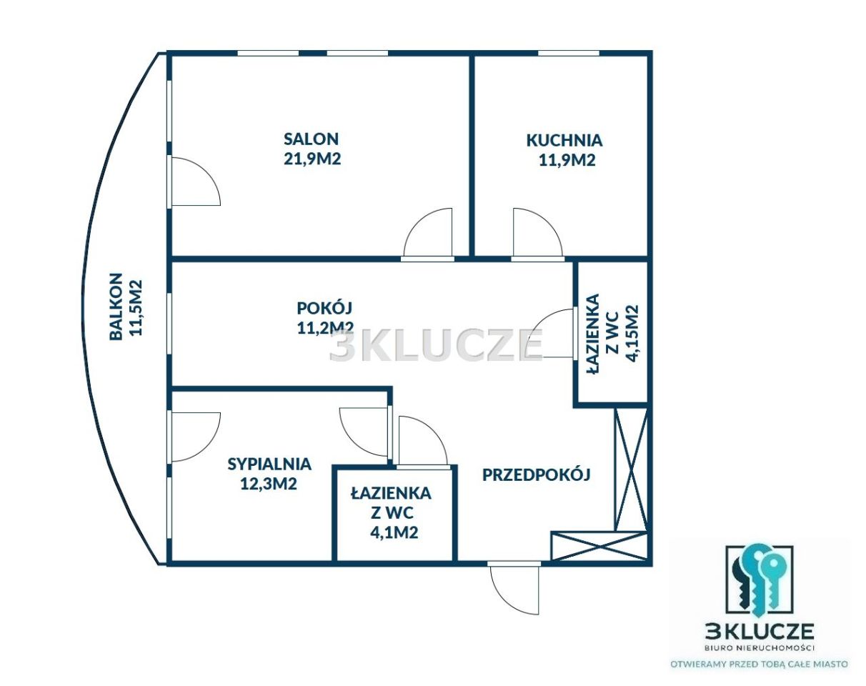 Mieszkanie 3-pokojowe Lublin Wieniawa, ul. Józefa Bema. Zdjęcie 6