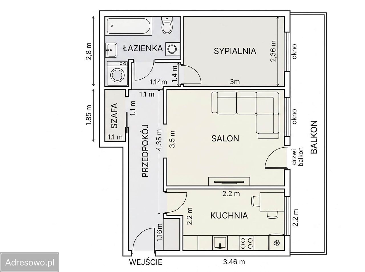 Mieszkanie 2-pokojowe Warszawa Wola, ul. Monte Cassino. Zdjęcie 15