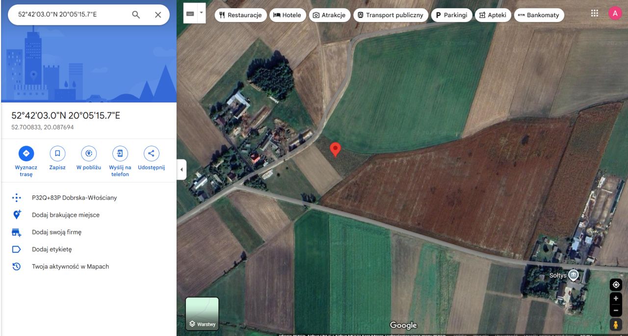 Działka rolna Wępiły