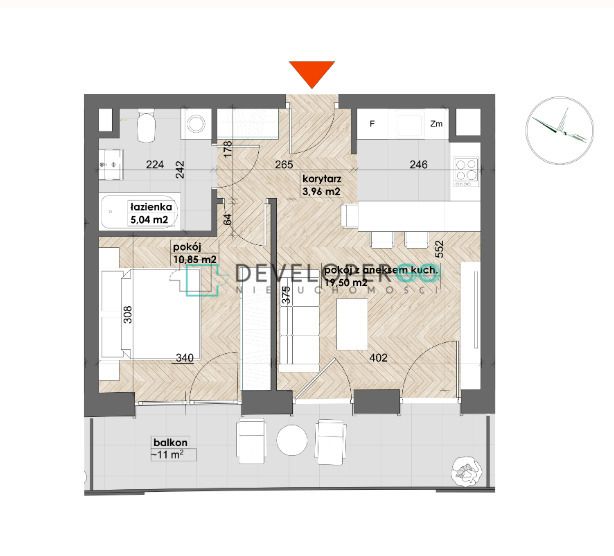 Mieszkanie 2-pokojowe Białystok Centrum, ul. Bohaterów Getta. Zdjęcie 7