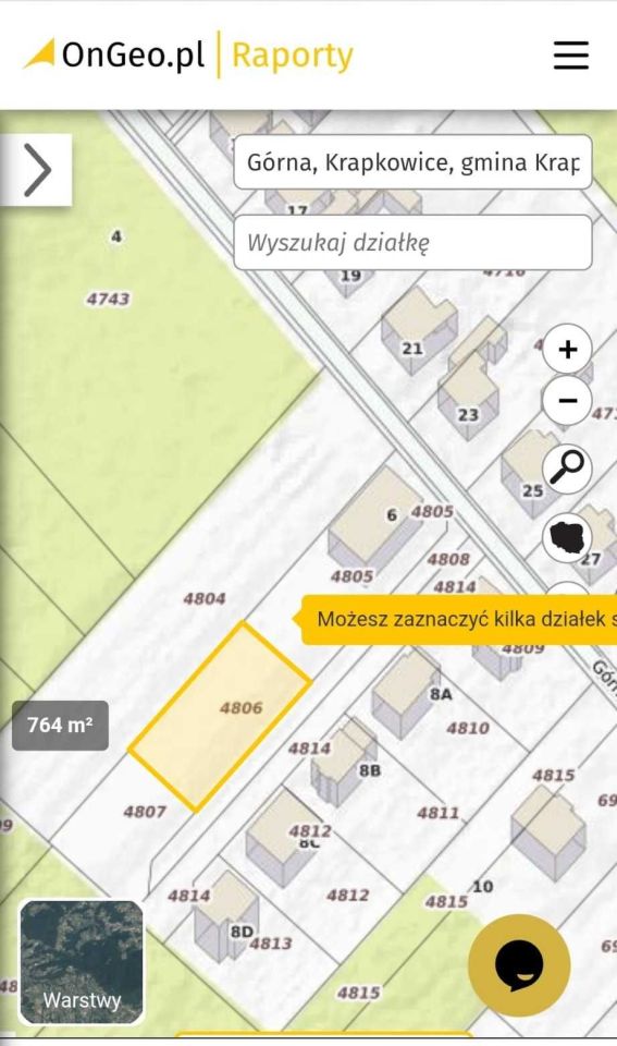 Działka budowlana Krapkowice Otmęt, ul. Górna. Zdjęcie 4