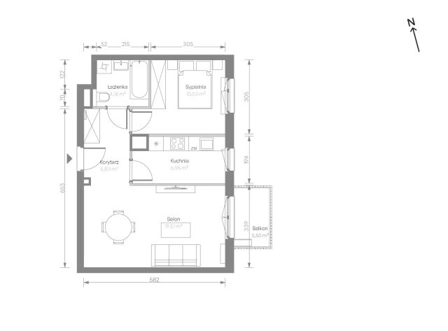 Mieszkanie 2-pokojowe Warszawa Chrzanów, ul. Szeligowska. Zdjęcie 7