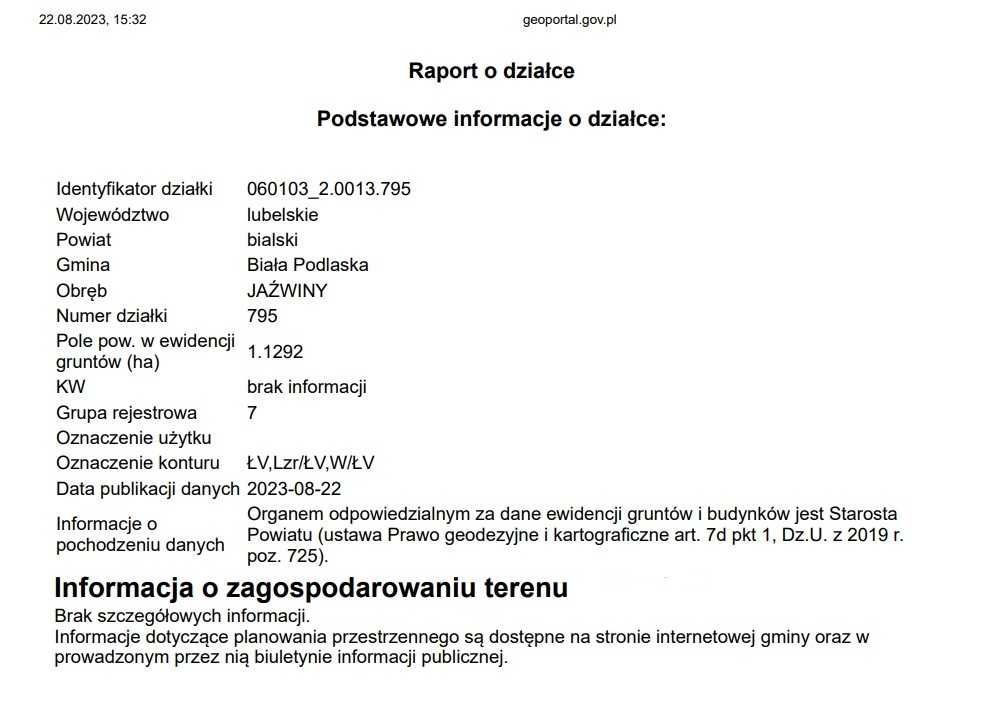 Działka rolna Jaźwiny. Zdjęcie 9