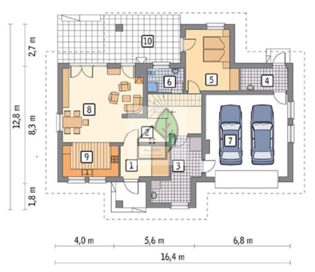 dom wolnostojący, 5 pokoi Łoś. Zdjęcie 5