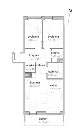 Mieszkanie 3-pokojowe Wrocław Tarnogaj, ul. Piękna. Zdjęcie 7