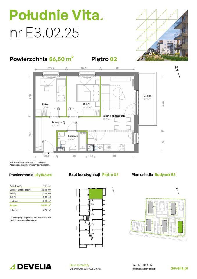 Mieszkanie 3-pokojowe Gdańsk Orunia Górna, ul. Kazimierza Wielkiego. Zdjęcie 7