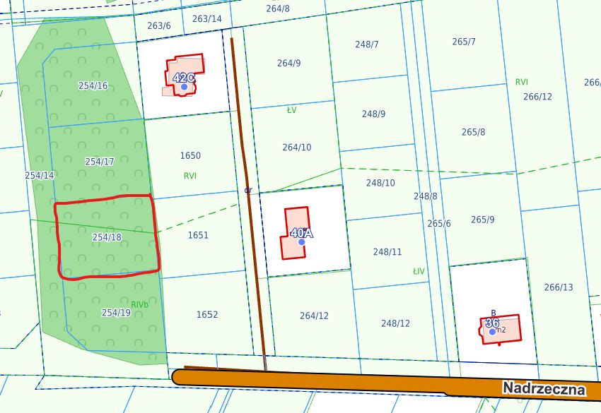 Działka budowlana Dębe Wielkie, ul. Nadrzeczna