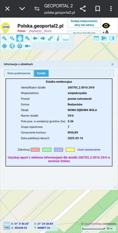 Działka budowlana Nowa Dębowa Wola