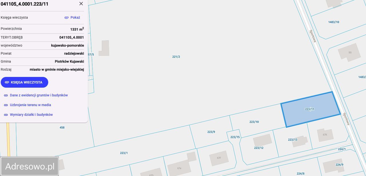 Działka budowlana Piotrków Kujawski, ul. Sportowa. Zdjęcie 2