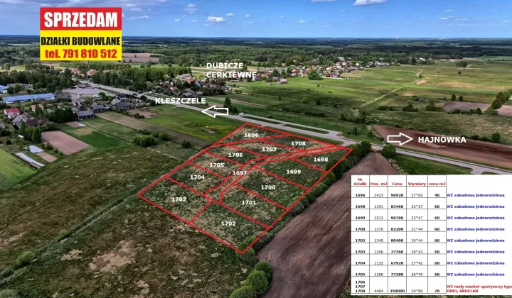 Działka budowlana Dubicze Cerkiewne, brak