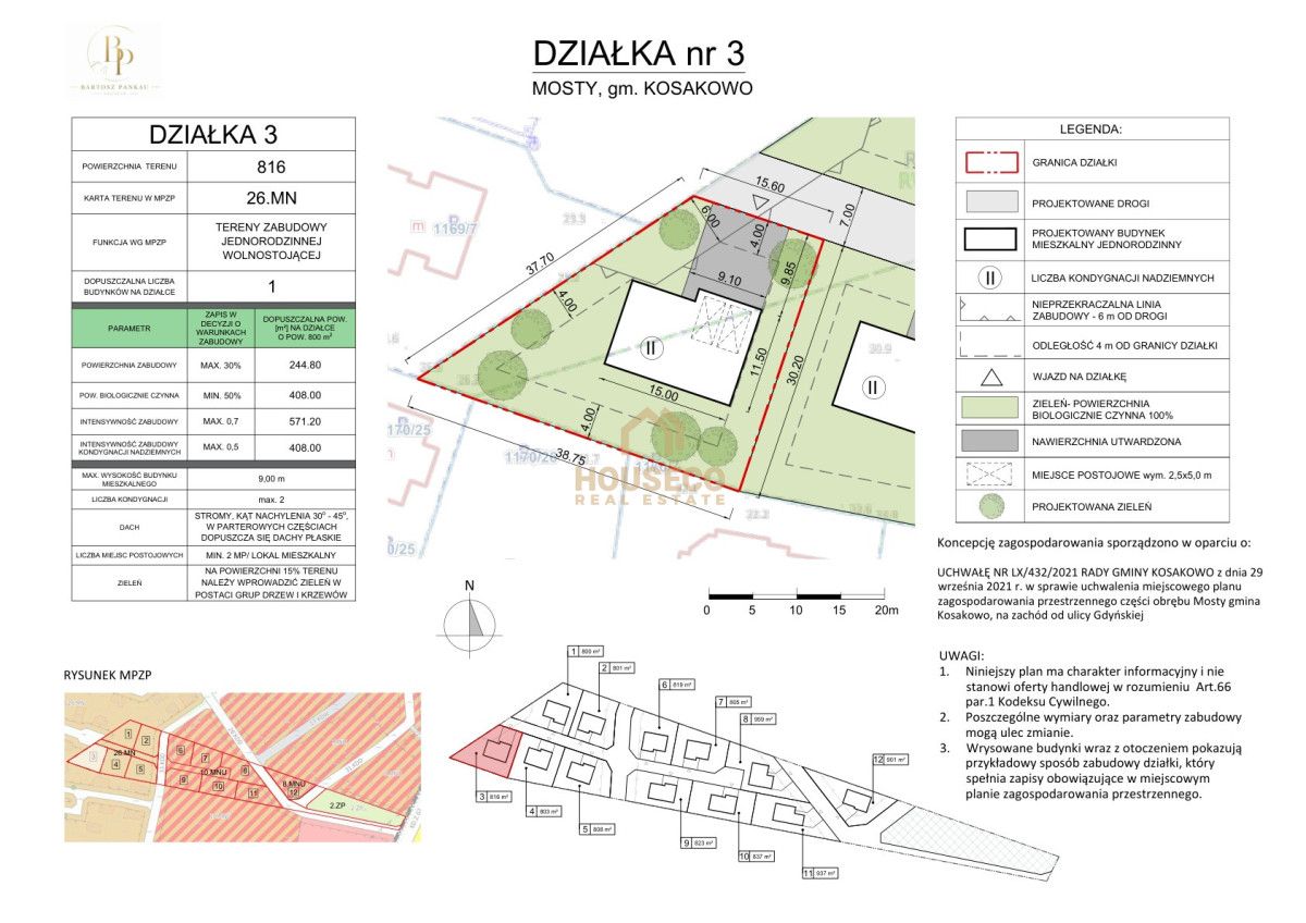 Działka inwestycyjna Mosty, ul. Modrzewiowa. Zdjęcie 10